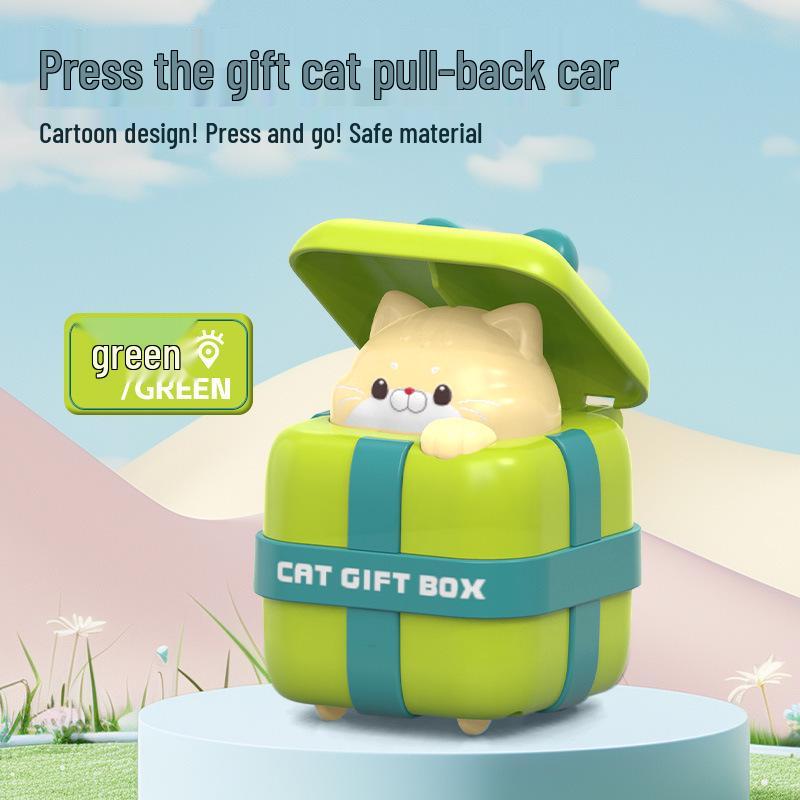Cartoon Car Cat Educational Crawling Toy for Kids - Ideal Birthday Gift for Kindergarteners