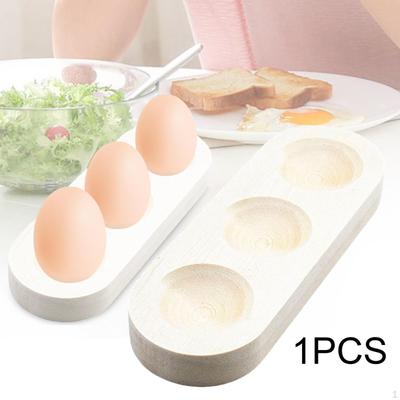 3 Grid Countertop Egg Holder, Container Organizer Rack Holes Plate for Refrigerator
