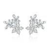 WOSTU 925 Sterling Silver Colorful Heart Stud Earrings Rainbow Unicorn Lightning Earrings For Women Fashion Silver Jewelry