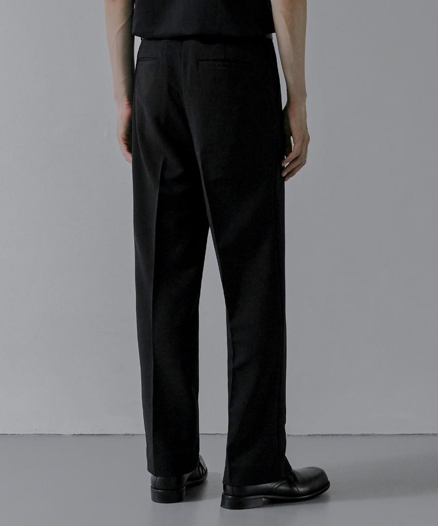 Beulaendideu 203 Solid Silhouette Wide Pants [Black]