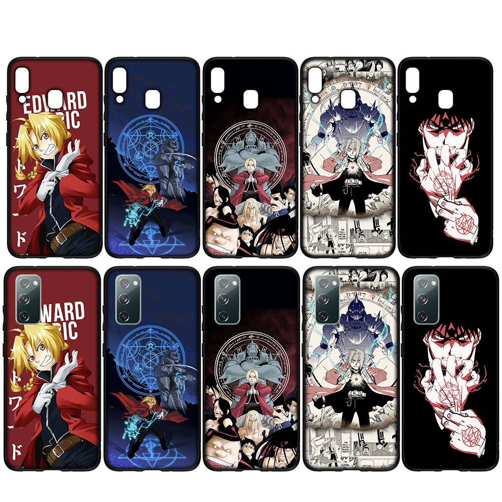 for iPhone 16 15 X XR Samsung Galaxy S24 S23 Plus Xiaomi Redmi Note 13 12 11 Pro Max 9 14 OPPO Huawei Cover Anime Fullmetal Alchemis Elric Edward Case