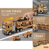 Engineering Transport Truck Model With Light Sound And Open Doors For Kids Play