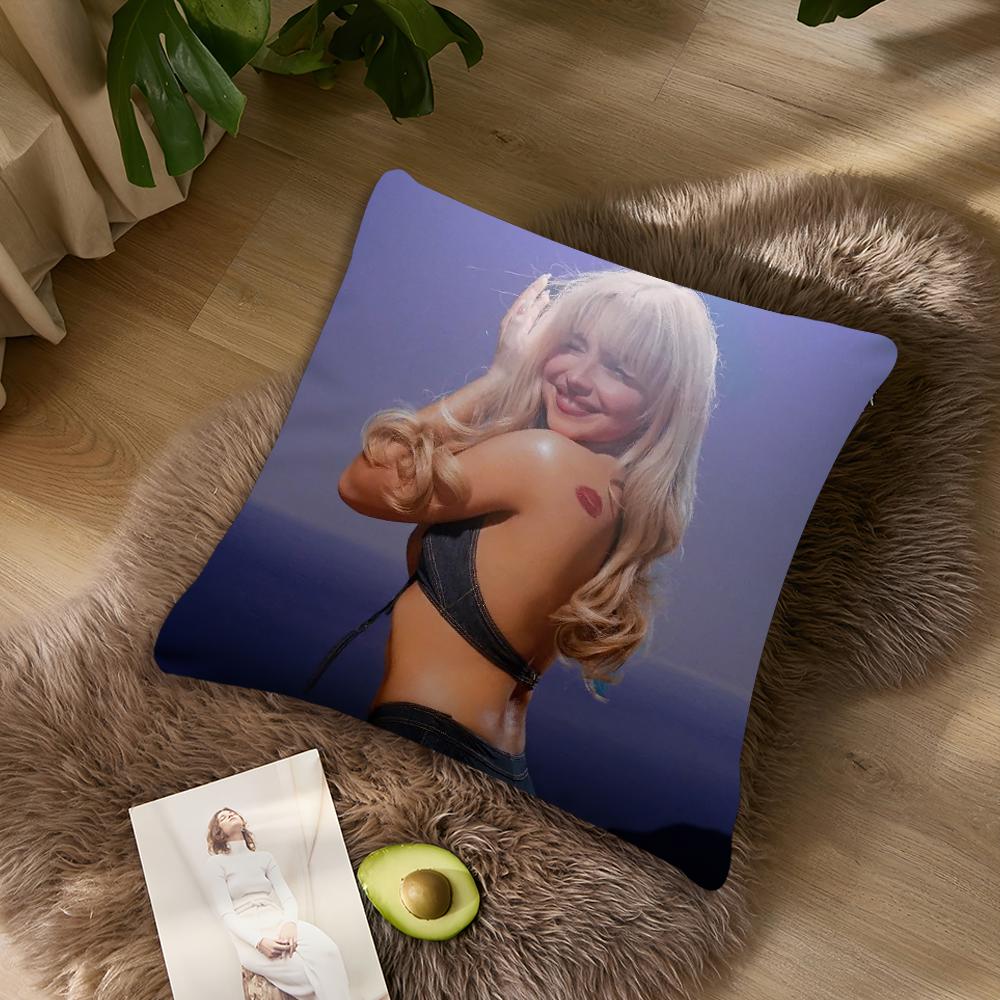 SSabrina Carpenter Singer Pillow Case Living Room Accent Couch Back Support Square Lounge Restful Nap Companion ?