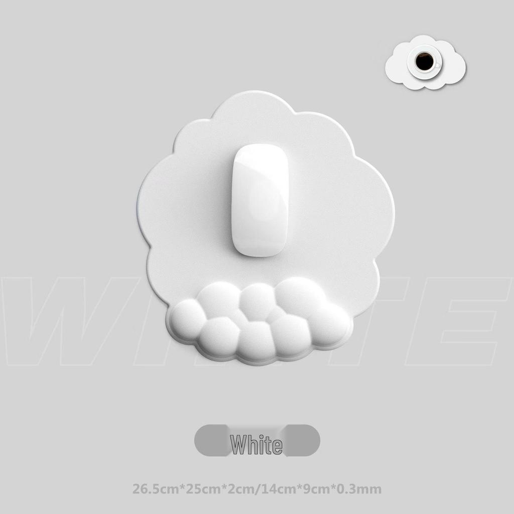 High-Value Silicone Cloud Wrist Rest Mouse Pad and Keyboard Support - Office Essential