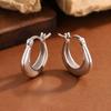 Small Fat Ring Earrings Summer Women's Light Luxury Plain Ring Ear Buckle Niche Design Earrings