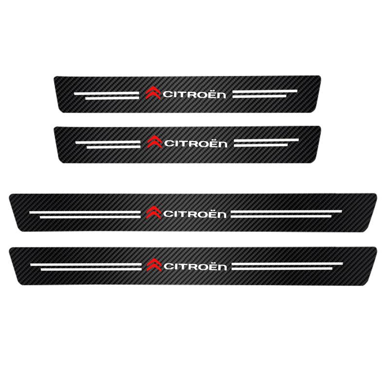 Car Carbon Fiber Trunk Stickers Car Threshold Sticker For Citroen C4 C3 C2 Berlingo Picasso Jumper Cactus Auto Decorative Decal