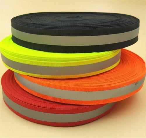 

10 м 25 мм светоотражающая лента пришивная серебристо-черная тканевая отделка защитный жилет Fluorescent Green