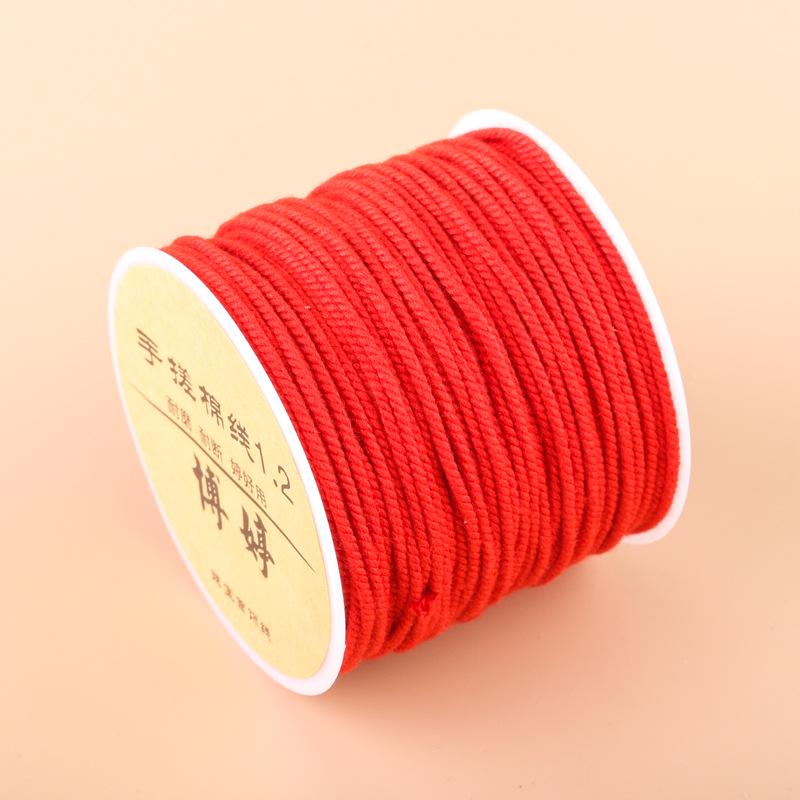 20m Multicolor Tie-Dyed Cotton Thread for DIY Moon Bodhi Bracelet