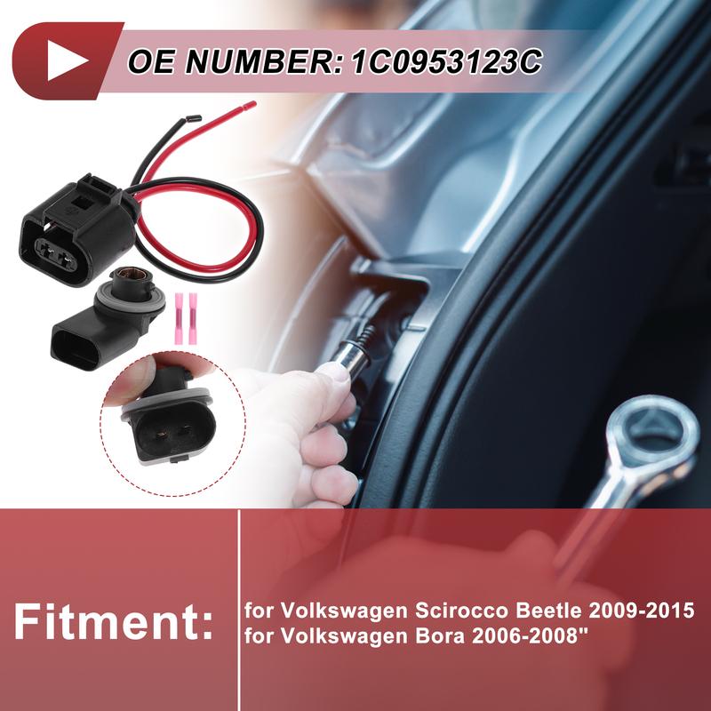 X Autohaux Light Socket Wiring for Volkswagen Scirocco Beetle 2009-2015 No.1C095312