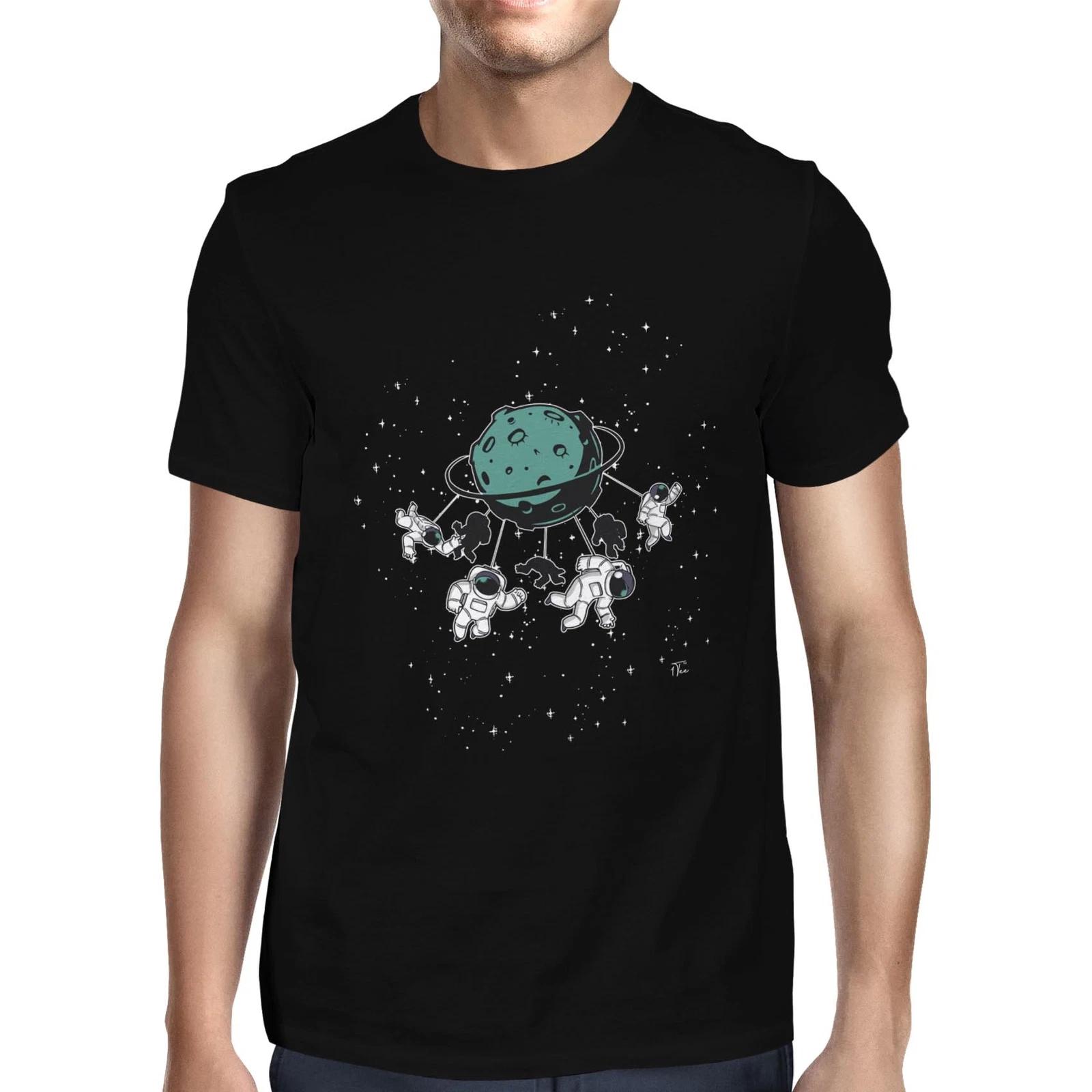 1Tee Mens Hanging from the Moon Astronauts T-Shirt XXXL