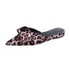 Fashion Leopard Flats Slippers Pointed Toe Women Sandals Mules Shoes Summer Brand 2025 Trend Dress Shoes Sexy Designer Sandalias Mujer