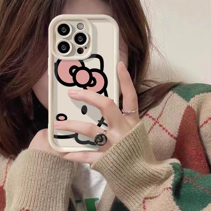Sanrio Hello Kitty Phone Case For IPhone 16 15 14 13 12 11 Pro Max Mini XR XS X 7 8 Plus Soft TPU Back Cover