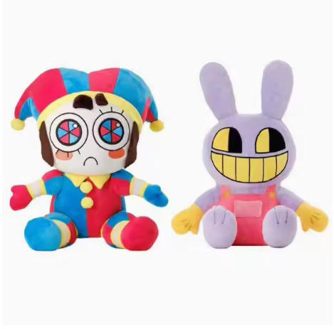 New The Amazing Digital Circus Pomni Jax Plush Toy Anime Cute Theater Rabbit Doll StuffedCartoon Clown Christmas Kids Gifts