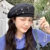 Summer  New Washed Denim Beret Women'S Retro Old Pography All-Match Large Head Circumference Face Small Painter Hat