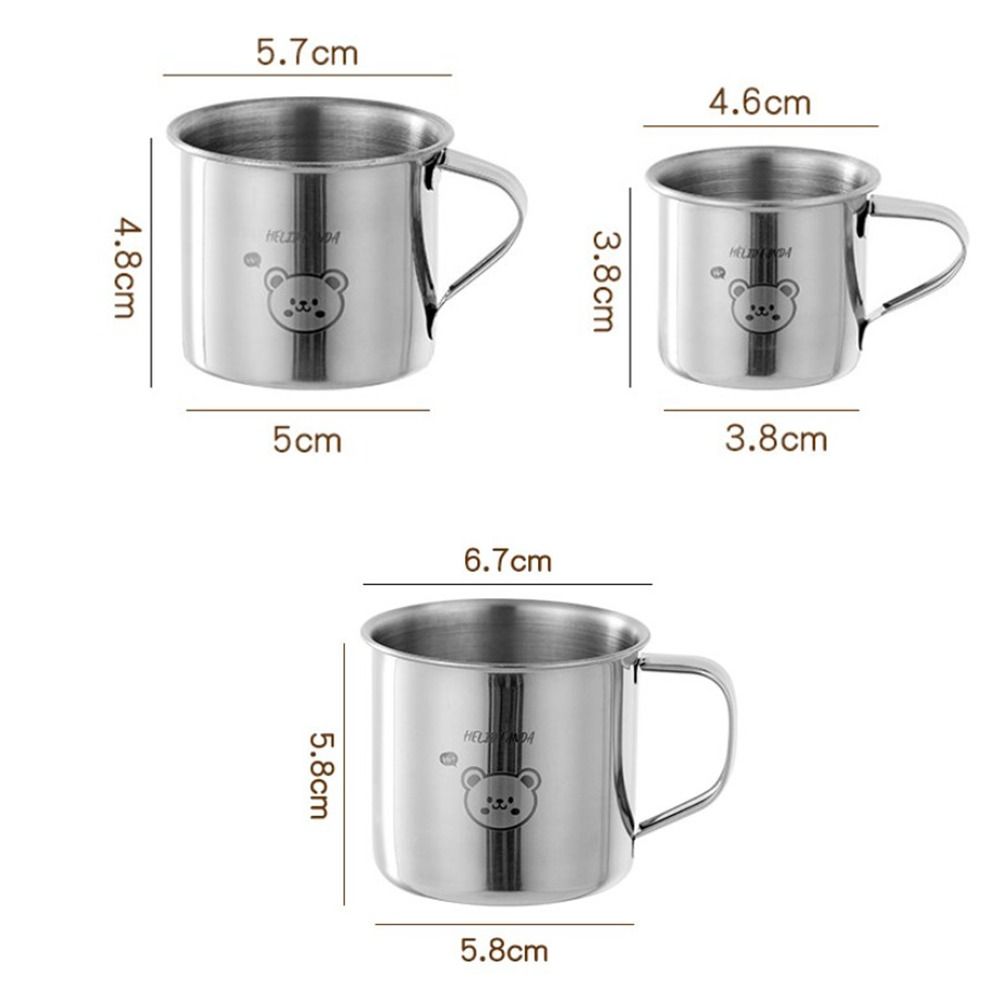 304 Stainless Steel Tea Milk Cup with Handle Children's Cup New Baby Milk Cup