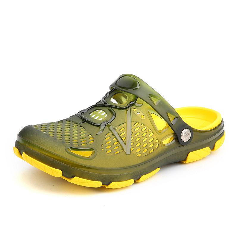 Tongs de Plage Antidérapantes d'Été en Gel pour Hommes: Chaussures Décontractées Respirantes Style Coréen