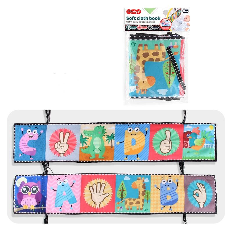 

Книжная ткань Детская познавательная форма Животное Подвесная игрушка Двусторонняя Черно-цветная Style D