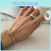 Eleganter 925 Sterling Silber Ring für Damen Schlichtes Glattes Quadratisches Geometrisches Design
