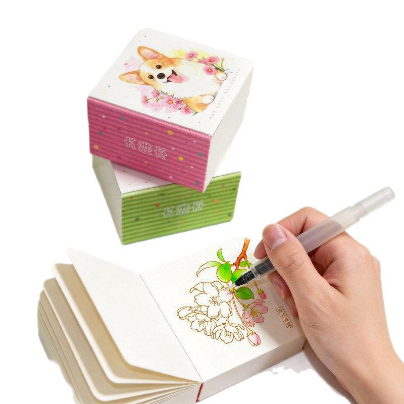 Libro da Colorare Spesso Feile Bird per Bambini con Linee ad Acquerello e Matite Colorate per Alleviare lo Stress