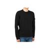 STONE ISLAND Ss22 Compass Patch Solid Color Pullover Sweater Men Sweater Black 7615502B0-V0029