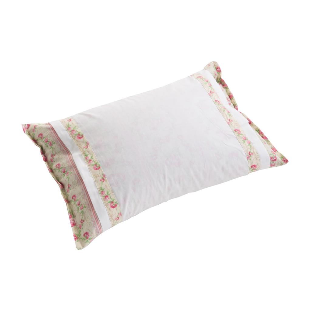 Anmin Pillow, 30 X 45 Cm, Buckwheat Pillow, High Firmness, Made In Japan, Cooling, Authentic (Border Flower Pink)
