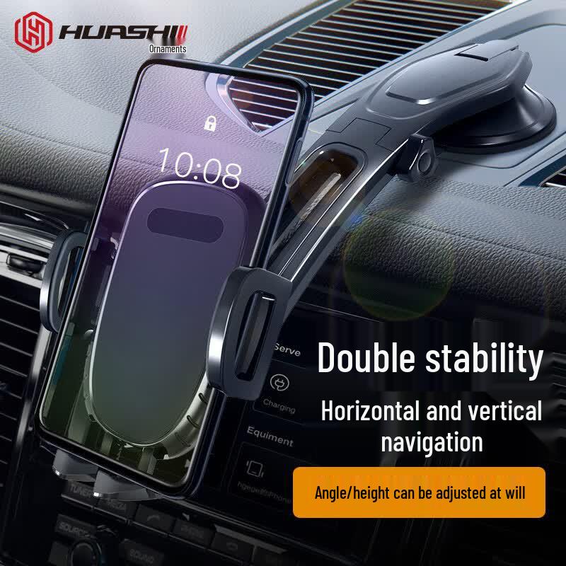 Huashi Universal Gravity Sensor Suction Cup Car Phone Holder Universal