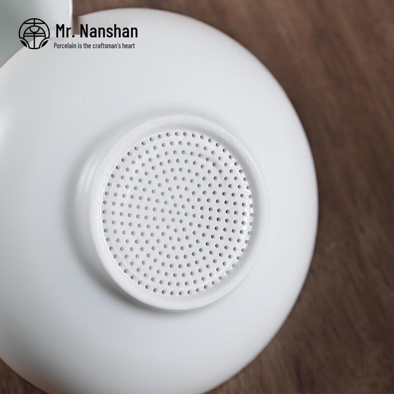 Mr. Nanshan Opaque White Matte Ceramic Tea Strainer