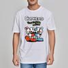 Rock tshirt Adult Classic Tshirt Cuphead And MugUnisex Cartoon Design Casual Unisexs Tshirt Retro Trendy Tshirt Daily Wear