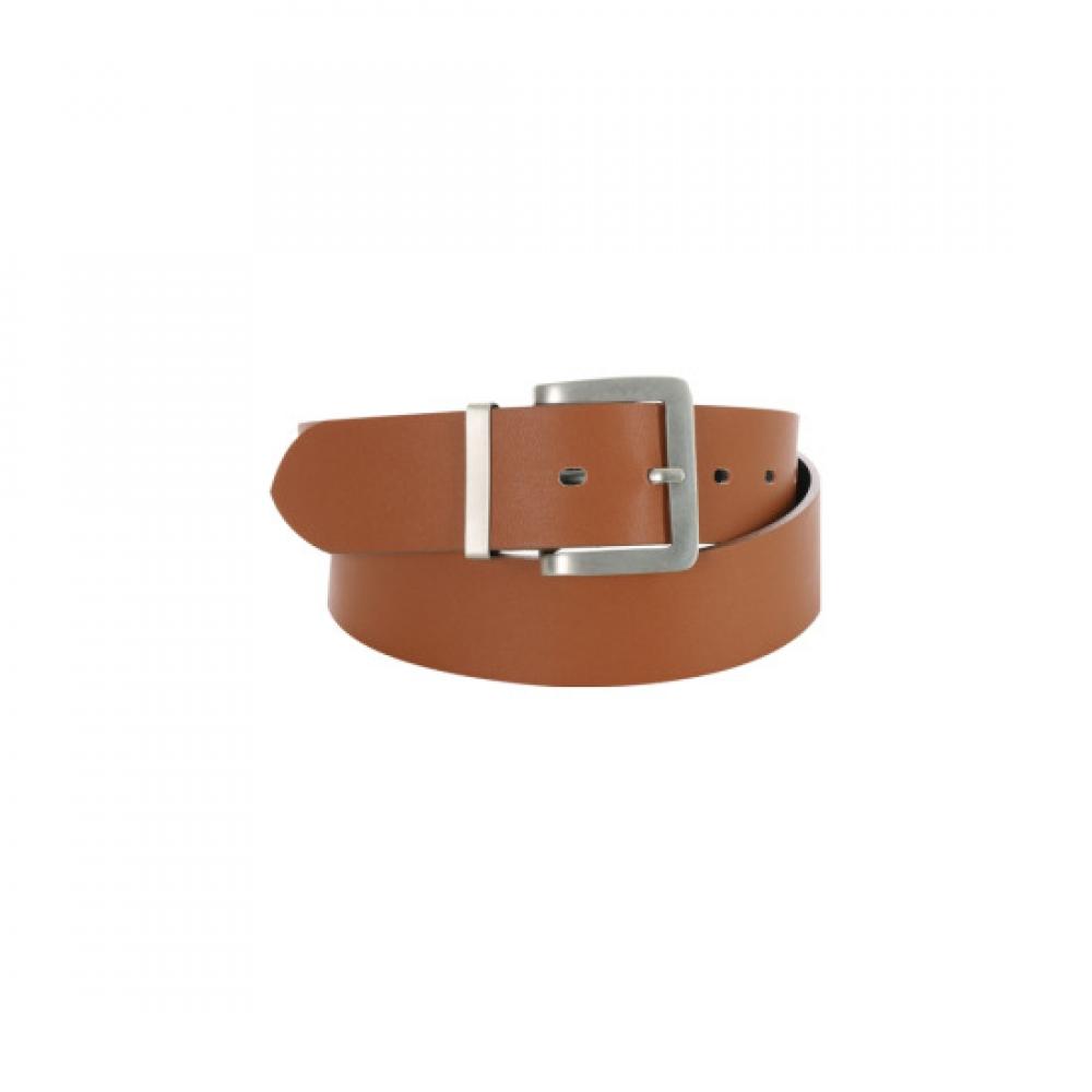 Shop Unisex Matte Silver 4cm Belt Camel Tu Wbt 0752
