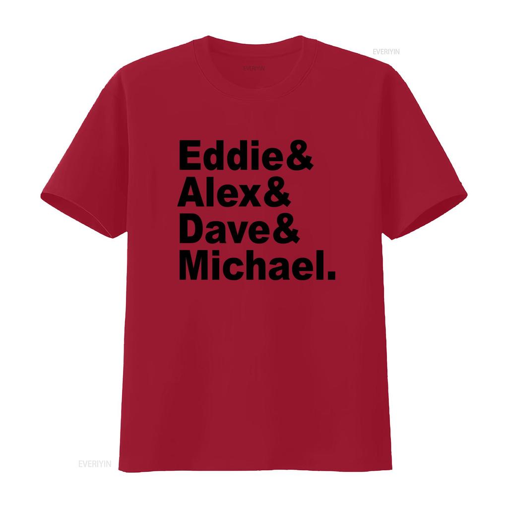 Eddie Alex Dave Michael Cotton T Shirt Vintage Washed Streetwear Slightly Unisex Casual Breathable Top For Everyday Wear