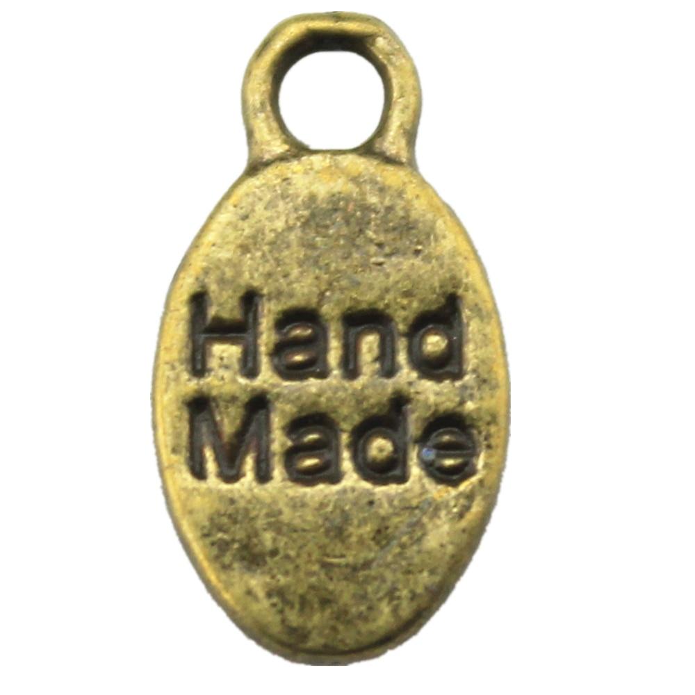 

Античный бронзовый цвет, 20 шт., бренд: WYISYWG двухсторонние подвески ручной работы ювелирные изделия оптом 15x8 мм