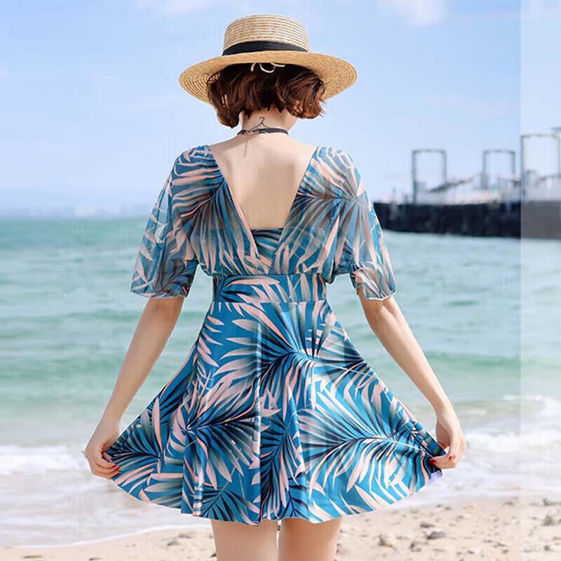 Yifu Women's Sun Protection One-Piece Swim Dress