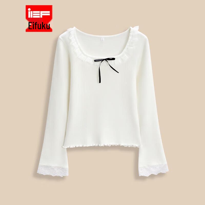 

Женский вязаный топ с кружевной вставкой IEF One Size