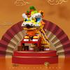 Chinese Lion Dance Building Blocks Mascot Assemble Small Particle Model Bricks Children's Puzzle Toy Creative Holiday's Gifts