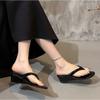 2025 Summer New Brand Women Slipper Narrow Band Ladies Casual Slides Outdoor Dress Flat Heel Vacation Sandal