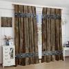 Brown Wooden Curtains   Rustic Old Plank Western Vintage Farmhouse Barn Door Prints Blackout Rod Pocket Window Treatments Drapes