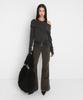 Saendeulig Off Shoulder Wool Knit_Charcoal