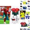 Katar Messi Ronaldo Neymar Müller Kinder Fußballtrikot Atmungsaktives und strapazierfähiges Qualitätspolyester