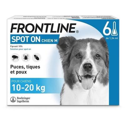 Frontline Spot On Hund - Floh- und Zeckenmittel für Hund M - 10-20kg - 6 Pipetten