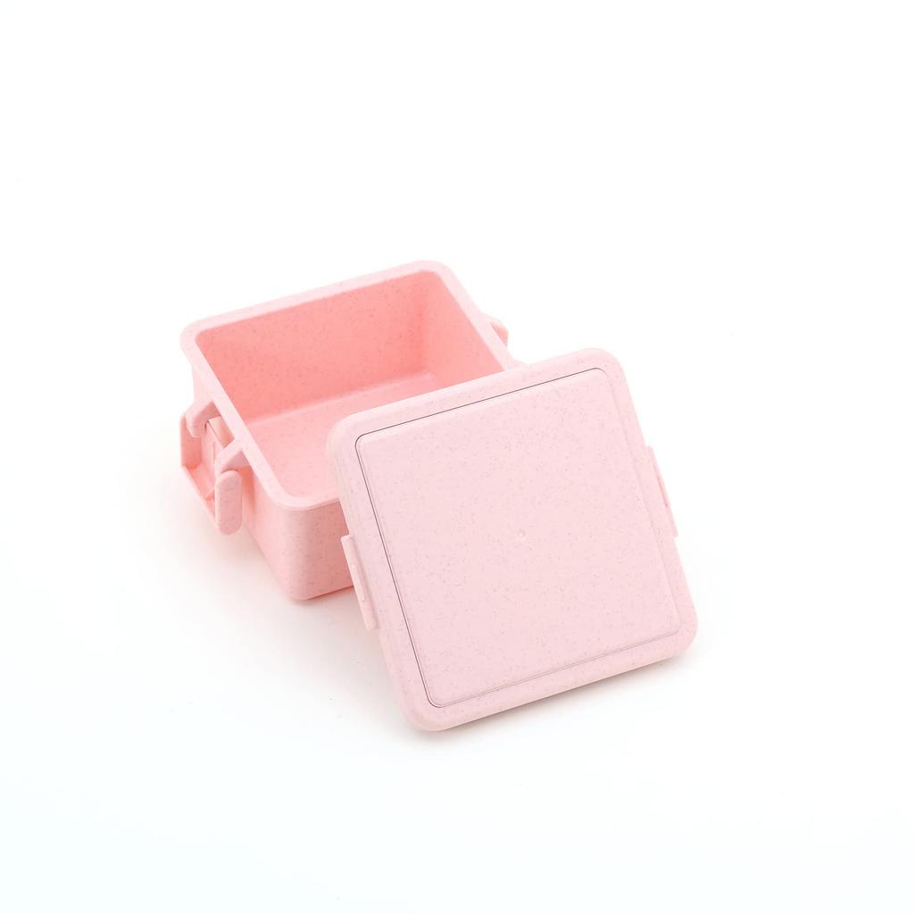 Miyoshi Seisakujyo Square Gelato Plain Lunch Box Strawberry 11 x x Single Features an clip and buckle Suitable for and other Microwave and dishwasher
