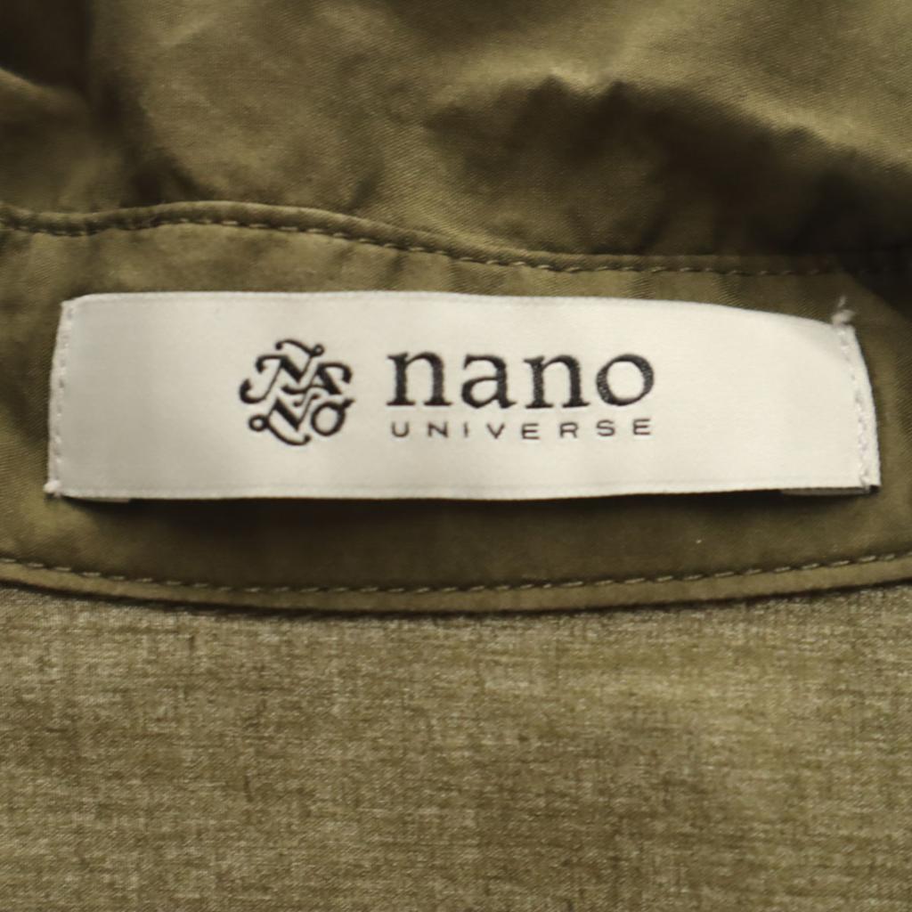 Nano Universe Short Sleeve Shirt Dress F Khaki Women Used