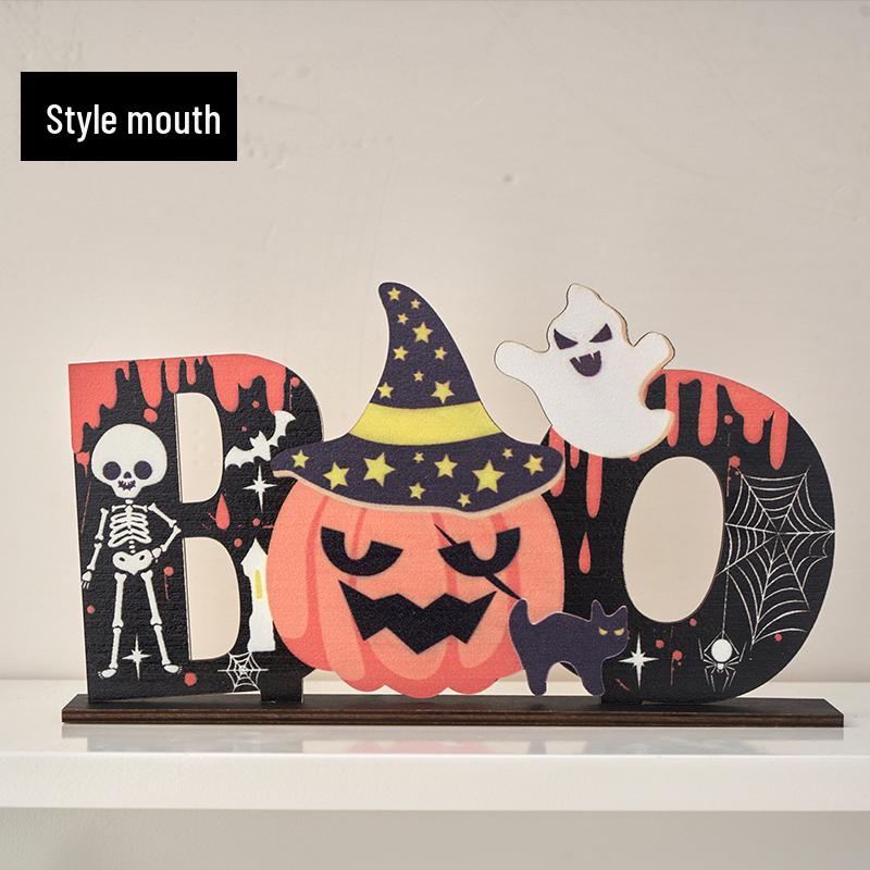 Halloween Cartoon Pumpkin Desktop Ornaments: Creative Decorations for Festive Scenes and Photo Props