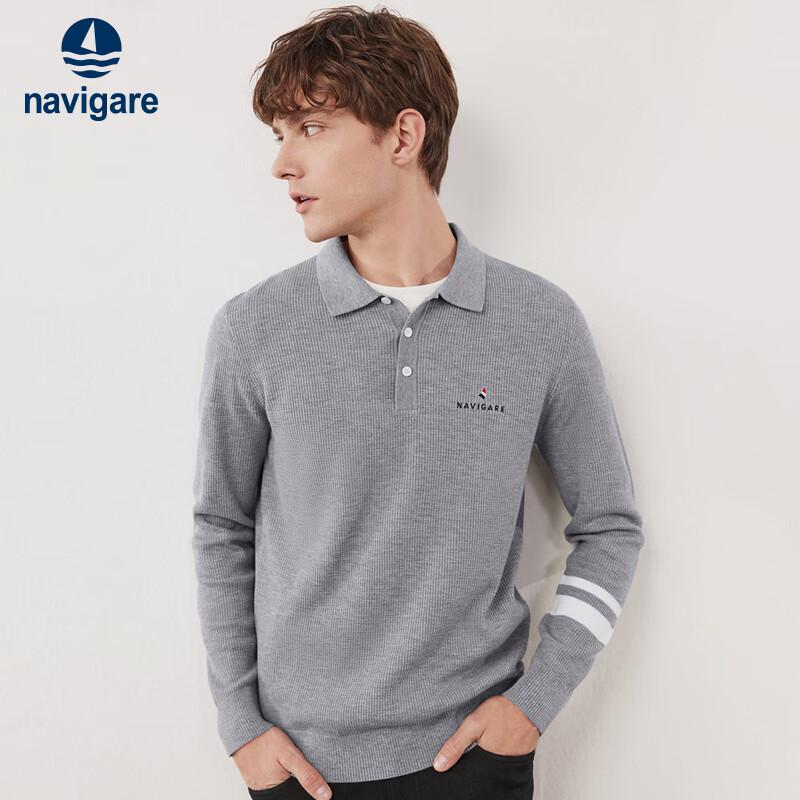 

Navigare Men s Polo Long-Sleeve Knit Sweater M/48