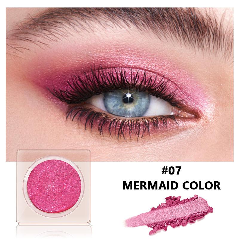 Ombretto monocromatico lucido Commercio estero Matte Pearlescent Glitter Beauty Makeup Ombretto a 12 colori
