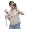 2025 Summer Chinese-Style Lace Frog Button Top for Women