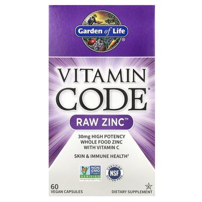 Vitamin Code, Rohes Zink, 60 Gemüsekapseln