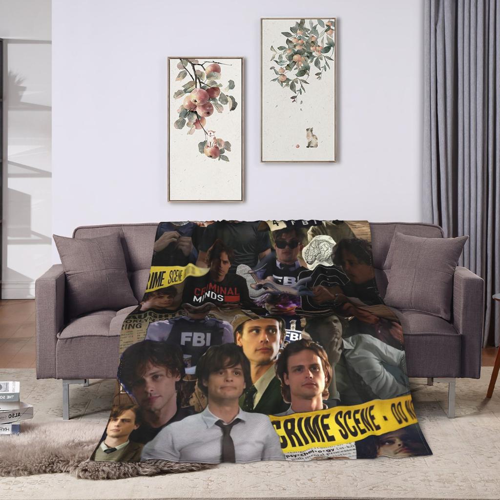 Soft Blanket Travel Criminal Minds Spencer Reid  Throw Blanket  Flannel Bedspread For Outdoor Graphic Sofa Bed Cover
