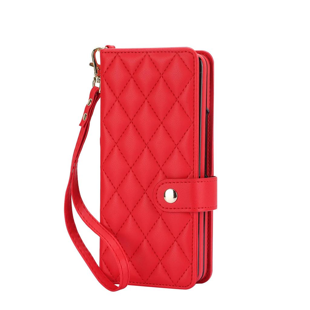 Wallet Case for Samsung Galaxy Z Fold 7 Flip Cover, with S Pen Holder, Multiple Card Slots, Kickstand, Full Protective Case
