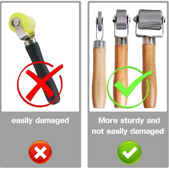 Car Sound Deadening Roller Metal Installation Tool 3 Pcs for Auto Noise Roller Car Sound Deadener Application Installation Tool Rolling Wheel