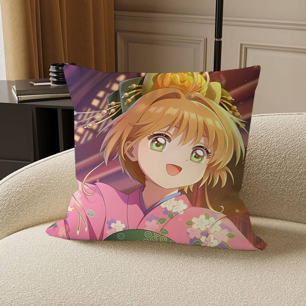 Anime K-KINOMOTO-SAKURA Cushion Cover 30x50 Polyester Sofa Cushions Decorative Throw Pillows Home Decoration Pillowcover